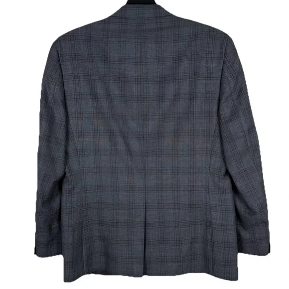 Lauren‎ Ralph Lauren Blazer Gray Windowpane Plaid Two Button Sport Coat Mens 41R - Picture 6 of 9